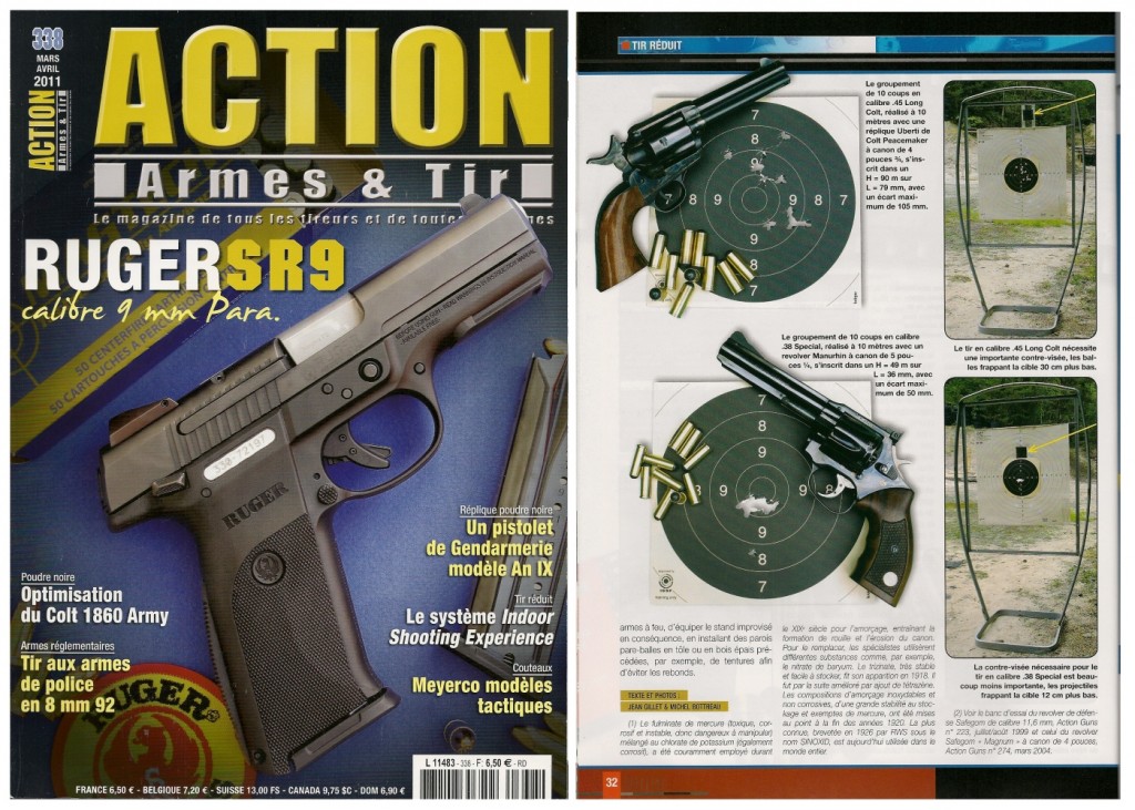 Le banc d’essai du système « Indoor Shooting Experience » de Pedersoli a été publié sur 5 pages dans le magazine Action Armes & Tir n°338 (mars-avril 2011)