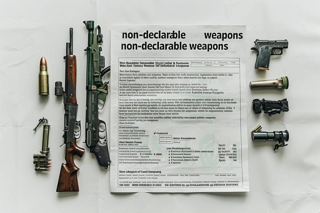 Quelles armes ne sont pas à déclarer : liste et explications