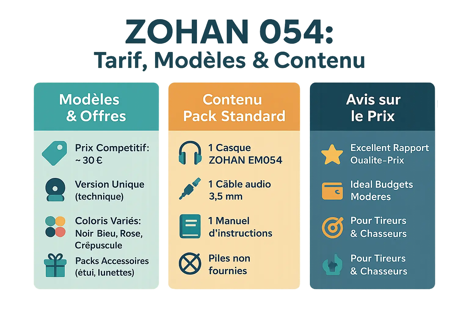 ZOHAN 054 Casque Anti Bruit Tarifs et Modèles