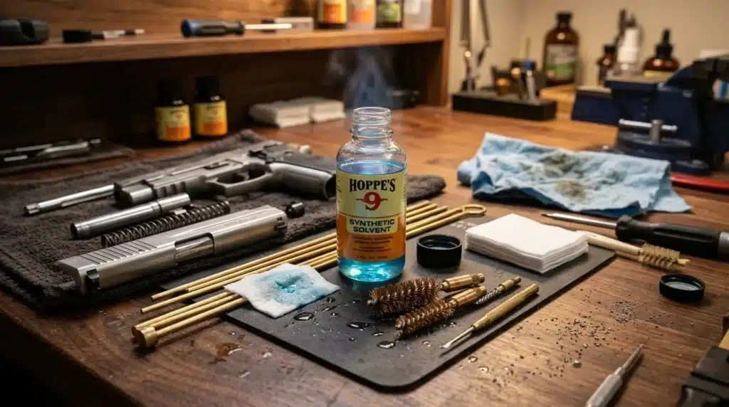 Hoppe's solvent et outils de nettoyage pour armes de poing
